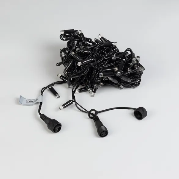 Светодиодная гирлянда ARD-STRING-CLASSIC-10000-BLACK-100LED-FLASH WARM (230V, 7W) (Ardecoled, IP65)