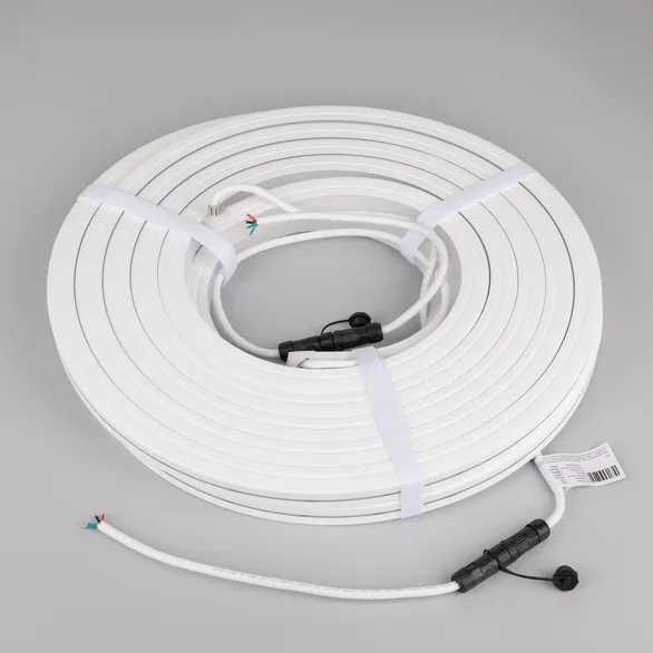 Светодиодная лента герметичная MOONLIGHT-PRO-TOP-X360-20x20mm 24V RGB (12 W/m, IP67, 10m, wire x2) (Arlight, Вывод боковой, 5 лет)