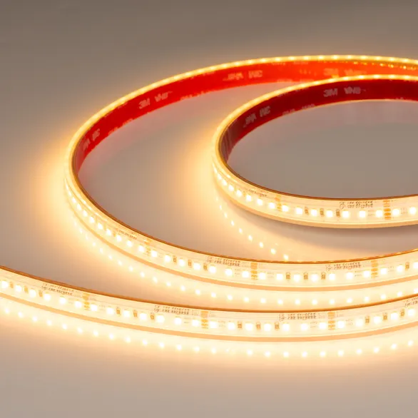 Светодиодная лента герметичная RTW-PS-A140-12mm 24V Warm2400 (4-18 W/m, IP67, 5m) (Arlight, CRI>90)