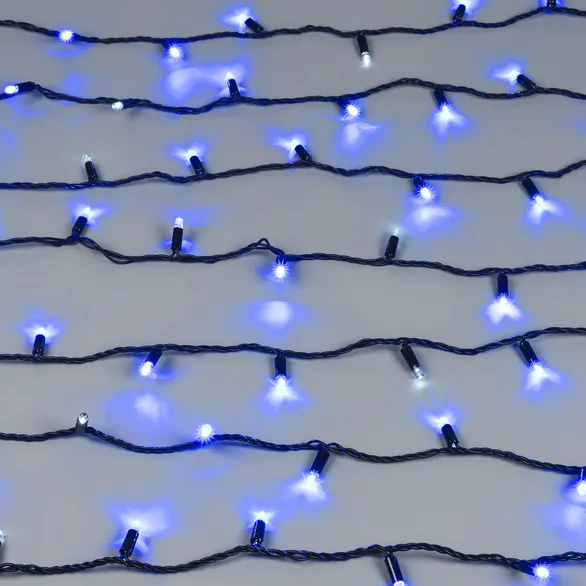 Светодиодная гирлянда ARD-STRING-CLASSIC-10000-BLACK-100LED-FLASH BLUE (230V, 7W) (Ardecoled, IP65)