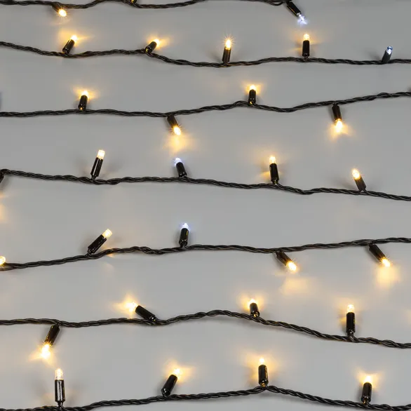 Светодиодная гирлянда ARD-STRING-CLASSIC-10000-BLACK-100LED-FLASH WARM (230V, 7W) (Ardecoled, IP65)