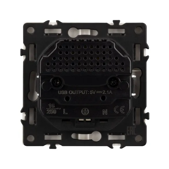 Механизм розетки с USB зарядкой SCT-NOBE-MUAA-SFPL-GD (230V, 16A) (Arlight, -)