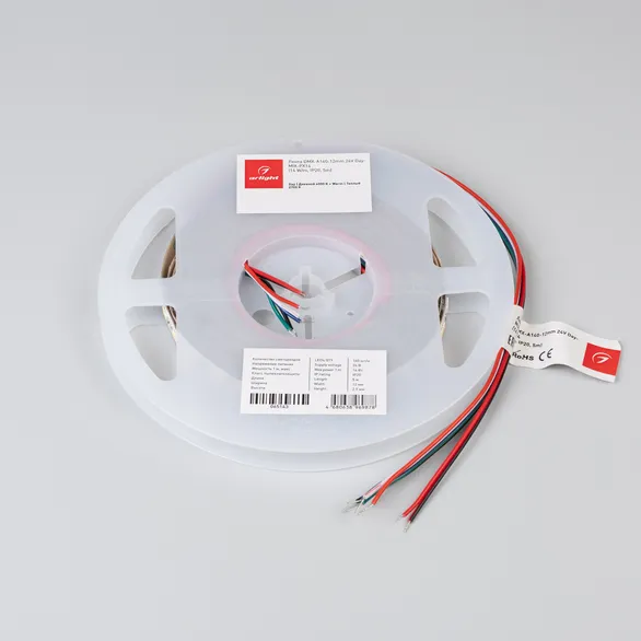 Светодиодная лента DMX-A140-12mm 24V Day-MIX-PX14 (14 W/m, IP20, 5m) (Arlight, Изменяемая ЦТ)