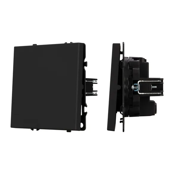 Механизм выключателя одноклавишный перекрёстный SWT-NOBE-MKX1-SFPL-BK (230V, 10A) (Arlight, -)