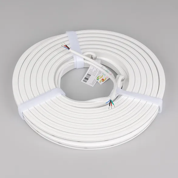 Светодиодная лента герметичная MOONLIGHT-PRO-TOP-X360-13x12mm 24V RGB (12 W/m, IP67, 10m, wire x2) (Arlight, Вывод боковой, 5 лет)