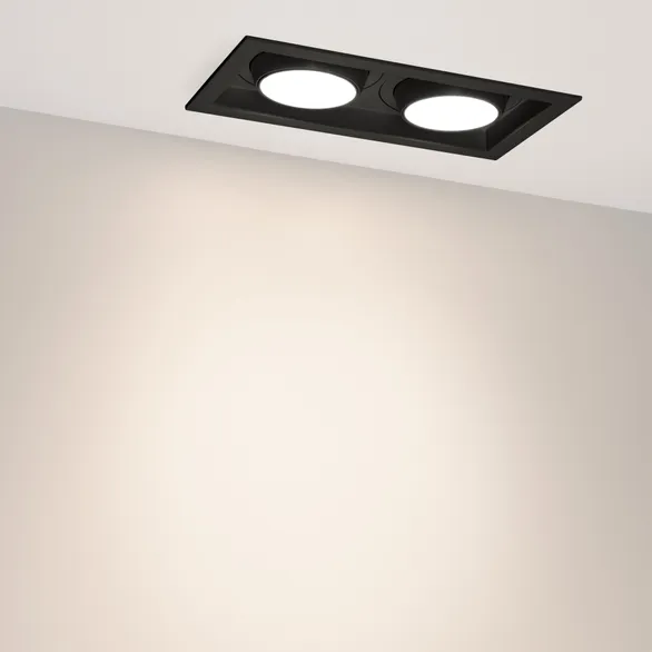 Светильник MS-VORTEX-BUILT-S250x140-2x30W Day4000 (BK-BK, 50 deg, 230V) (Arlight, IP20 Металл, 5 лет)