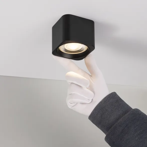 Светильник SP-DICE-S78x78-10W Warm3000 (BK, 24 deg, 230V) (Arlight, IP54 Металл, 5 лет)