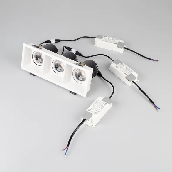 Светильник MS-FLOW-BUILT-S230x85-3x12W Day4000 (WH, 38 deg, 230V) (Arlight, IP20 Металл, 5 лет)