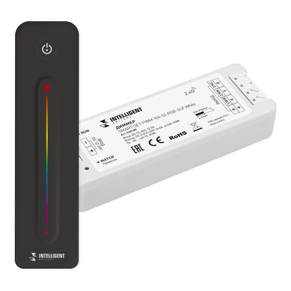INTELLIGENT ARLIGHT Диммер SMART-SET-PWM-104-52-RGB-SUF White (12-24V, 3x4A, ПДУ LINE, 2.4G) (IARL, Контроллер)