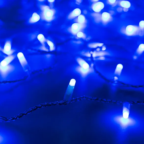 Светодиодная гирлянда ARD-STRING-CLASSIC-10000-BLUE-100LED-MILK-FLASH Blue (230V, 7W) (Ardecoled, IP65)