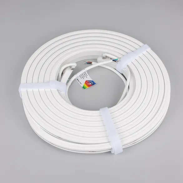 Светодиодная лента герметичная MOONLIGHT-PRO-TOP-X336-13x12mm 24V RGBW-Day (12 W/m, IP67, 10m, wire x2) (Arlight, Вывод боковой, 5 лет)