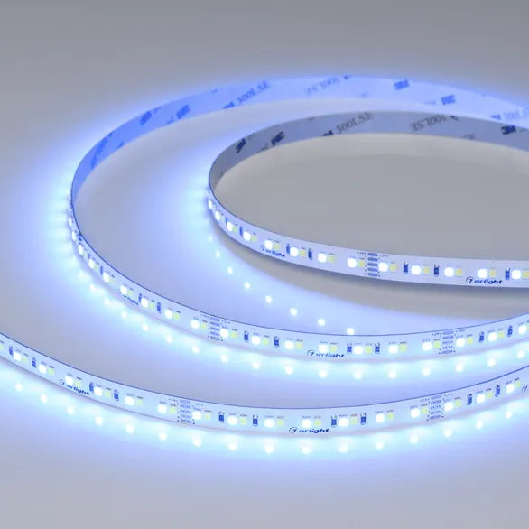 Светодиодная лента RT-A168-10mm 24V RGBW-Warm (20 W/m, IP20, 5m) (Arlight, высок.эфф.150 лм/Вт)