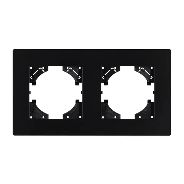 Рамка пластиковая FRM-PERIO-PL-2-BK (Arlight, -)