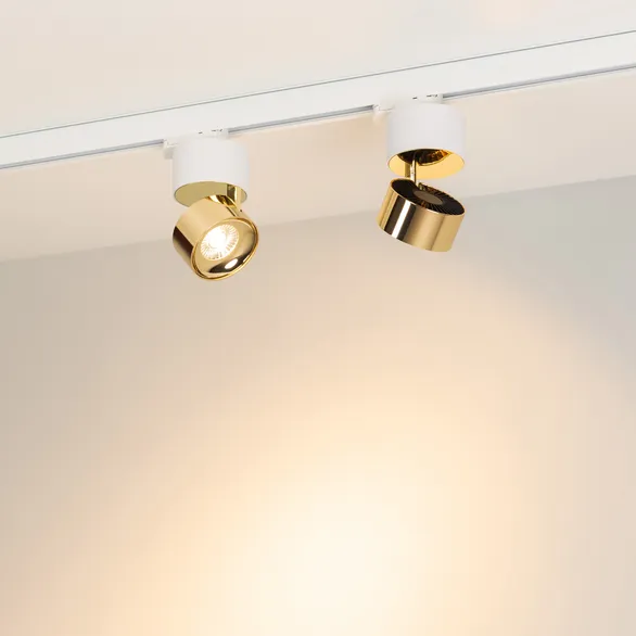 Светильник SP-PLURIO-TRACK-4TR-R77-9W Warm3000 (WH-BRS, 36 deg, 230V) (Arlight, IP20 Металл, 3 года)