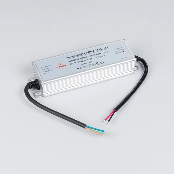 Блок питания ARPV-24250-A1 (24V, 10.4A, 250W) (Arlight, IP67 Металл, 3 года)