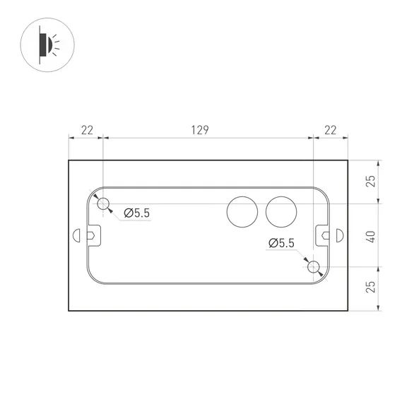 Светильник SP-WALL-FLAT-S170x90-2x6W Day4000 (GR, 120 deg, 230V) (Arlight, IP54 Металл, 3 года)