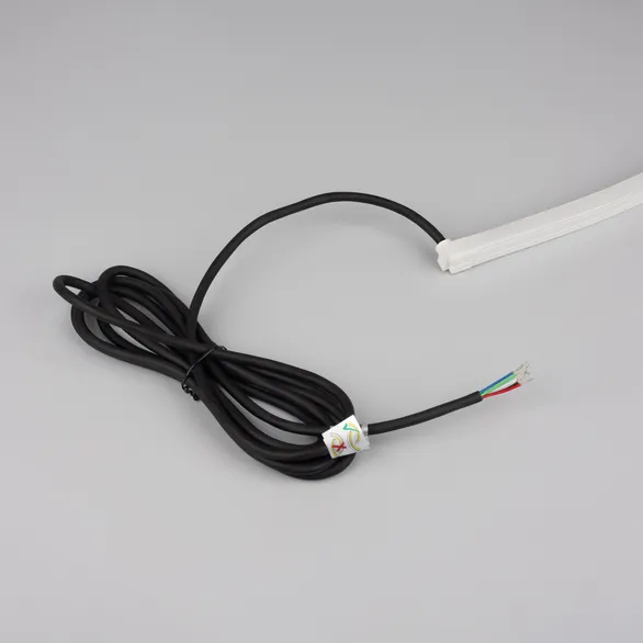 Светодиодная лента герметичная NOVA-SIDE-PU-B84-12x20mm 24V RGB-Warm (15 W/m, IP68, 5m, wire x2) (Arlight, Полиуретан)