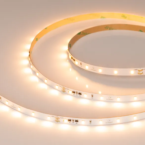 Светодиодная лента IC-A60-8mm 24V Warm2400 (4.8 W/m, IP20, 2835, 10m) (Arlight, стабилизированная)