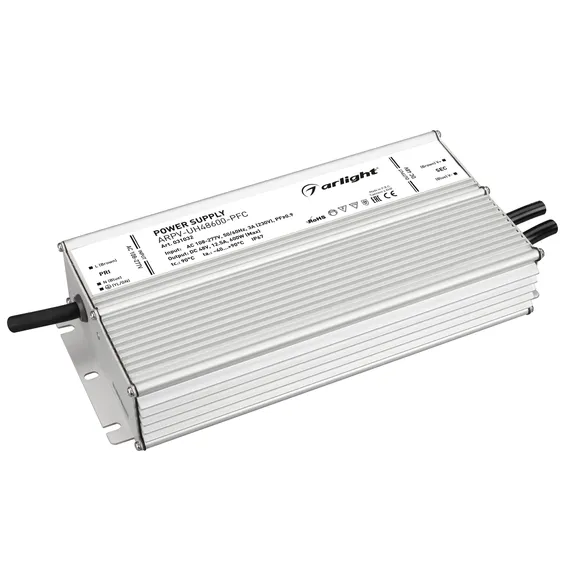 Блок питания ARPV-UH48600-PFC (48V, 12.5A, 600W) (Arlight, IP67 Металл, 7 лет) 031032 - купить от Arlight