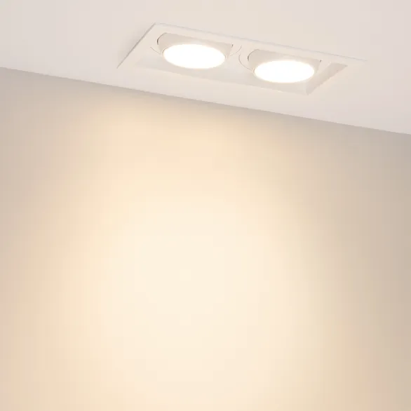 Светильник MS-VORTEX-BUILT-S250x140-2x30W Warm3000 (WH-WH, 50 deg, 230V) (Arlight, IP20 Металл, 5 лет)