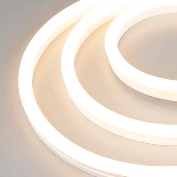 Светодиодная лента герметичная WAVE-SIDE-A120-12x25mm 230V Warm3000 (12 W/m, IP67, 50m, wire x2) (Arlight, Грибовидная форма)