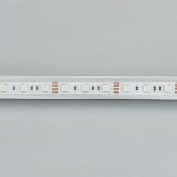 Светодиодная лента RTW 2-5000P 12V RGB 2x (5060, 300 LED, LUX) (Arlight, 14.4 Вт/м, IP66)