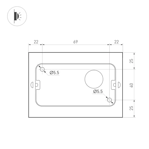 Светильник SP-WALL-FLAT-S110x90-2x3W Day4000 (GR, 120 deg, 230V) (Arlight, IP54 Металл, 3 года)