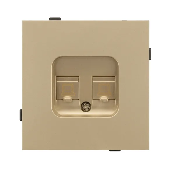 Механизм компьютерной розетки двойной SCT-TENDO-MPC2-SFPL-GD (RJ-45, CAT6) (Arlight, -)