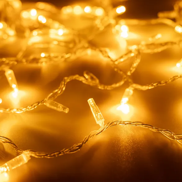 Светодиодная гирлянда ARD-STRING-CLASSIC-1000-CLEAR-100LED-PULSE Yellow (230V, 7W) (Ardecoled, IP65)