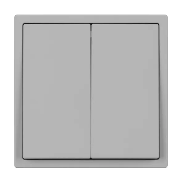 Механизм выключателя двухклавишный перекрёстный SWT-NOBE-MKX2-SFPL-IS (230V, 10A) (Arlight, Никель)