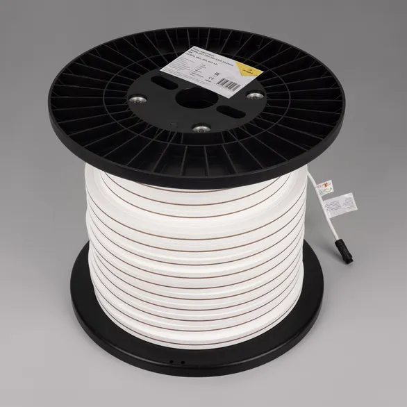 Светодиодная лента герметичная MOONLIGHT-PRO-TOP-X320-20x20mm 48V White6000 (10 W/m, IP67, 30m, wire x2) (Arlight, Вывод боковой, 7 лет)