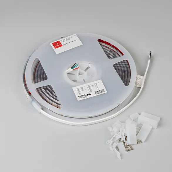 Светодиодная лента герметичная DMX-PS-A140-14mm 24V Day-MIX-PX14 (14 W/m, IP67, 5m) (Arlight, Изменяемая ЦТ)