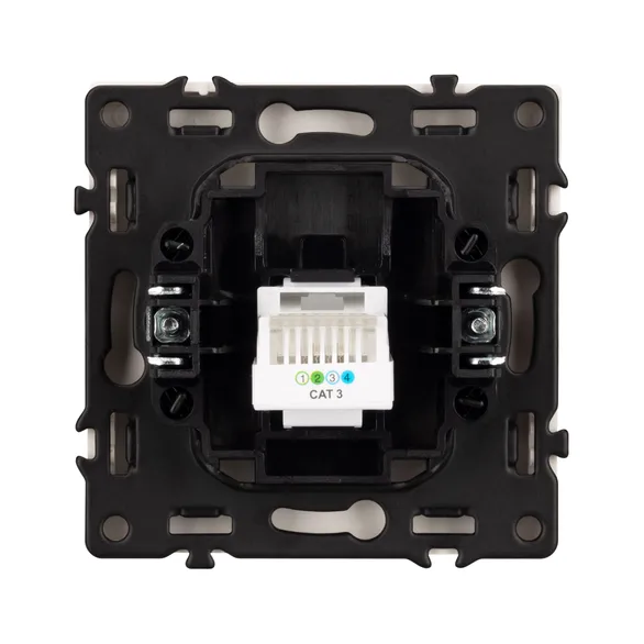 Механизм телефонной розетки SCT-NOBE-MTL1-SFPL-WH (RJ-11, 4C) (Arlight, Белый кварц)