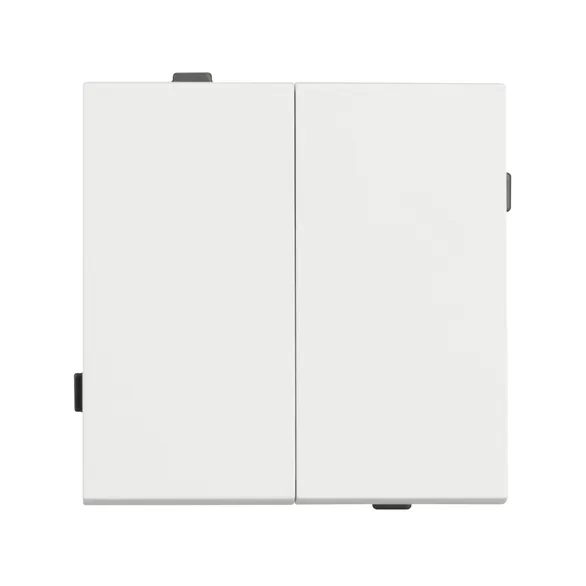 Механизм выключателя двухклавишный непроходной SWT-TENDO-MK02-SFPL-WH (230V, 10A) (Arlight, -)