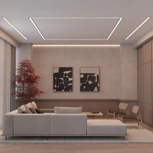 Профиль с экраном SL-LINIA62-F-2500 BLACK+OPAL (Arlight, Алюминий)