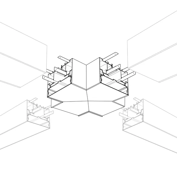 Угол S2-LINE-10570-X90 крестовой (Arlight, Металл)