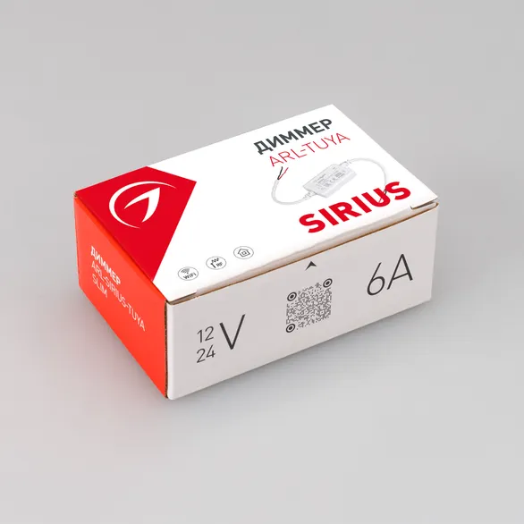 Диммер ARL-SIRIUS-TUYA-MIX-SUF Slim (12-24V, 2x3A, 2.4G) (Arlight, IP20 Пластик, 3 года)