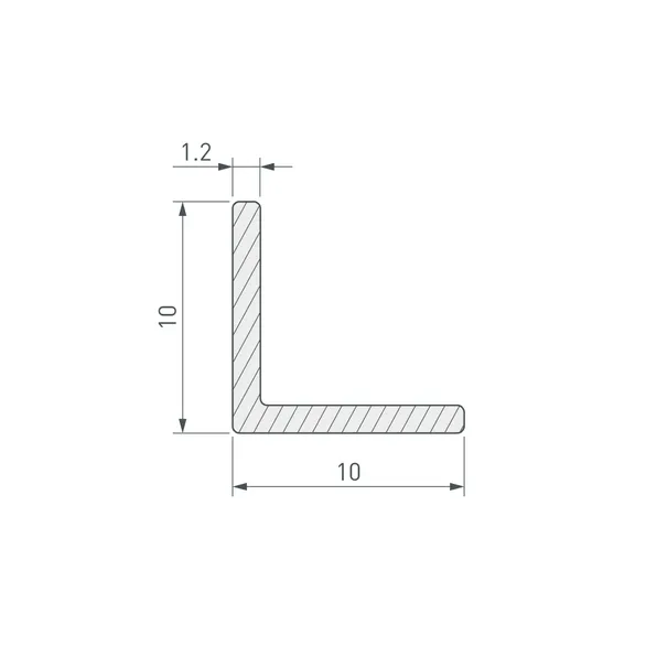 Уголок ARH-W10x10x1,2-3000 ANOD (Arlight, Алюминий)