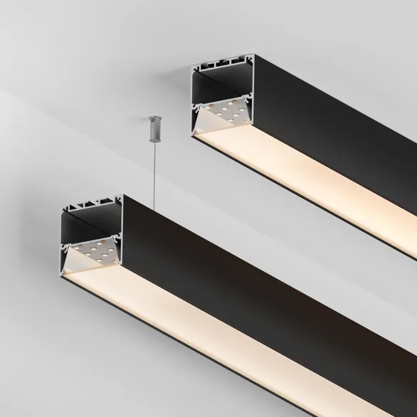 Профиль SL-LINE-5050-2000 BLACK с рефлектором (Arlight, Алюминий)