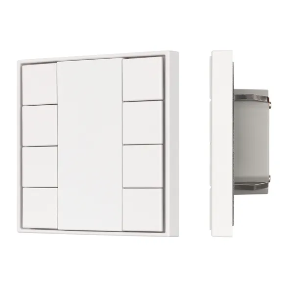 INTELLIGENT ARLIGHT Кнопочная панель KNX-301-22-8-SH-IN White (BUS, Frame) (IARL, IP20 Пластик, 3 года)