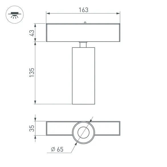 Светильник MAG-SPOT-45-R85-12W Warm3000 (WH, 36 deg, 24V) (Arlight, IP20 Металл, 3 года)