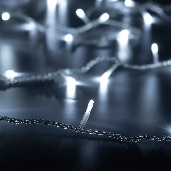 Светодиодная гирлянда ARD-STRING-HOME-5000-CLEAR-50LED-FLASH WHITE (230V, 3.5W) (Ardecoled, IP20)