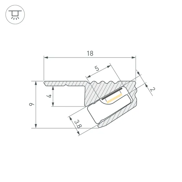Профиль SL-MINI-SHELF-H9-2000 ANOD OLIVE GREY (Arlight, Алюминий)