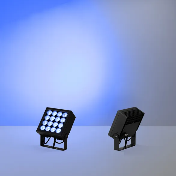 Прожектор KT-BLOCK-S220x220-50W RGBW-Day (Графит, 15 deg, 24V, DMX512) (Arlight, IP66 Металл, 3 года)