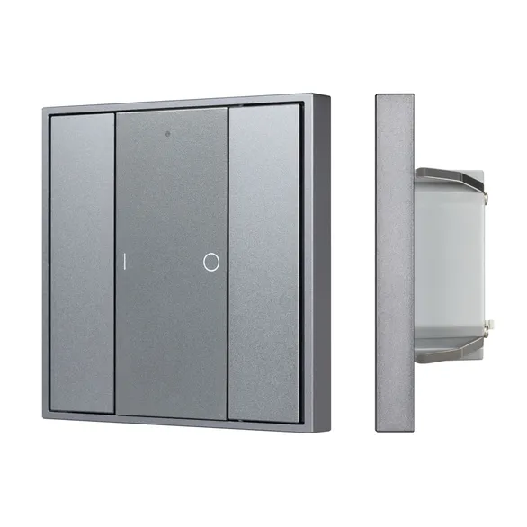 INTELLIGENT ARLIGHT Кнопочная панель DALI-201-23-1G-DIM-DT6-IN Silver (BUS, Frame) (IARL, IP20 Металл, 3 года)