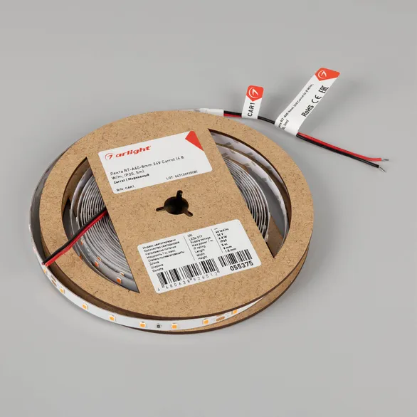 Светодиодная лента RT-A60-8mm 24V Carrot (4.8 W/m, IP20, 5m) (Arlight, -)