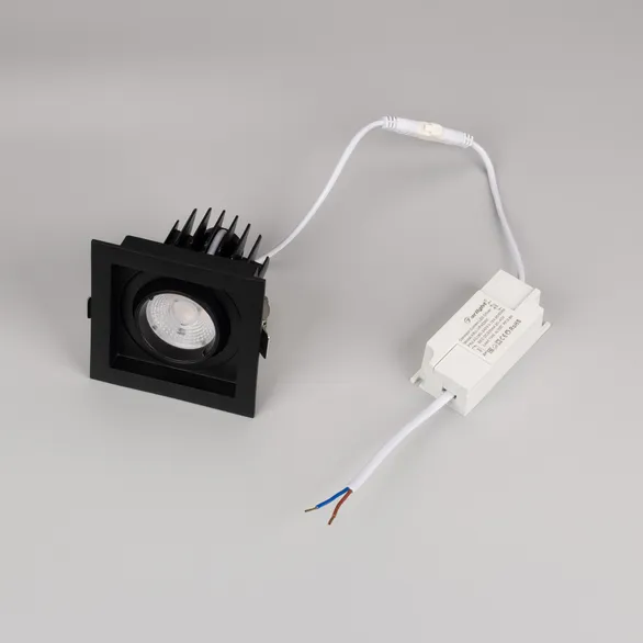 Светильник MS-VORTEX-BUILT-S90x90-12W Day4000 (BK-BK, 40 deg, 230V) (Arlight, IP20 Металл, 5 лет)