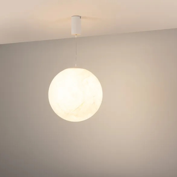 Светильник SP-SILKA-HANG-R400-12W Warm2700 (WH, 330 deg, 230V) (Arlight, IP20, Натуральный шелк, 3 года)