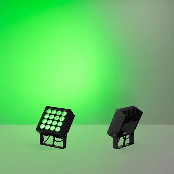 Прожектор KT-BLOCK-S220x220-50W RGBW-Day (Графит, 15 deg, 24V, DMX512) (Arlight, IP66 Металл, 3 года)