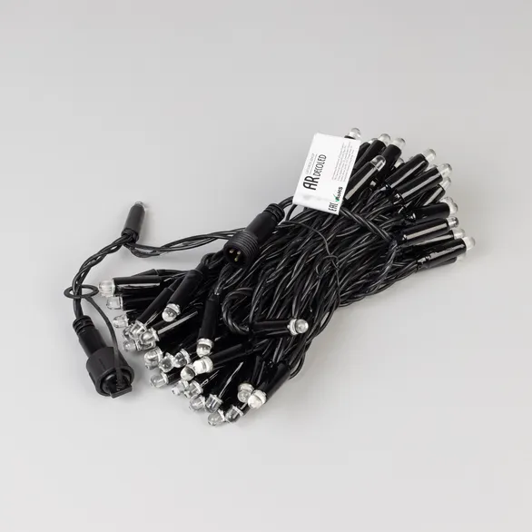 Светодиодная гирлянда ARD-STRING-CLASSIC-9000-BLACK-60LED-LIVE RGB-SPI (12V, 40W) (Ardecoled, IP65)